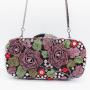Flower inlaid diamond full diamond banquet women's bag in hand