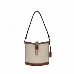 Customized Factory Price New Design Canvas Womens Bucket Bags Eco Friendly Fashion Ladies Pu Leather Crossbody Bags