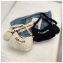 HR274 New Fashion Letter Simple Canvas Crossbody Square Bag INS Small Messenger Bag Coin Holder Decoration Sling Sports Bag