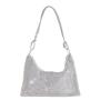 HR425 New Plastics Mesh Rhinestone Knotted Underarm Bag with Diamond Inlay Trend Niche One Shoulder Dinner Clutch Bag Tote Bag