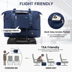 LOVEVOOK 2023 Women Duffle Gym Toiletry Bags Waterproof Carry on Over Night Handbags Designer Luggage Travel Bags for Women Men