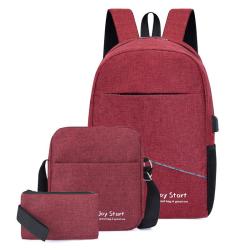 SC013 Multifunctional Fashion Business Travel Three-Piece Set School Backpack USB Charging Student Computer Backpack Laptop bag