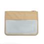 Small Transparent Letter Logo Patch Zippered Cosmetic Makeup Storage Bags Waterproof Clear PVC Pouch