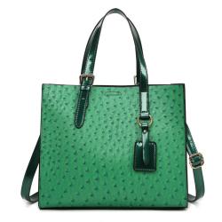 2024 Custom Logo Ostrich PU Leather Handbag For Fashion Women Ladies Tote Bag