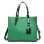 2024 Custom Logo Ostrich PU Leather Handbag For Fashion Women Ladies Tote Bag