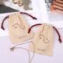 Reusable Cotton Tea Snack Packaging Drawstring Bag Custom Logo Printed Sachet Gift Muslin Pouch