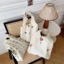 ZWY089 Wholesale Women New Floral Shoulder Tote Bag Embroidered Cotton Lightweight Recycled Shopping Bag Work Travel Storage Bag