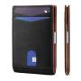 Personalized Leather Mens Wallet With Money Clip Credit Card Holder