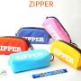 Gelory Portable Pencil Case Large Capacity Cute Custom Text Printing Pencil Case School Student Storage Bag