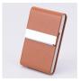 ZF364 Custom Logo Business Card Case Metal Credit Card Gift Box For Men Pu Leather Name Card Holder with Magnetic Shut