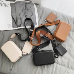 Hard Quality Handbags Pure Color Designer Shoulder Bags Two-Piece Set Shoulder Bag Leather