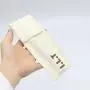 Custom Logo Printed Cotton Flannel Fabric Envelope Cosmetic Brush Packaging Eyeliner Pouch Soft Small Flannel Jewelry Bag
