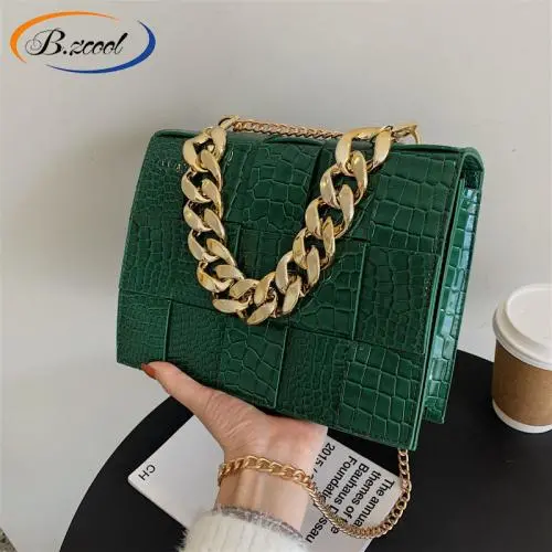 Chains Ladies Designer Bags Pu Ladies Hand Bag Handbags Stone Grain Bolsos Magnetic Button Womens Handbags And Purses RY74001