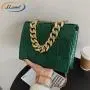 Chains Ladies Designer Bags Pu Ladies Hand Bag Handbags Stone Grain Bolsos Magnetic Button Womens Handbags And Purses RY74001