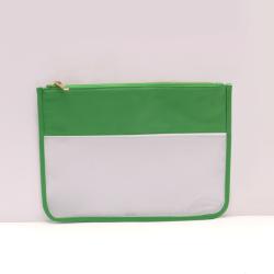 RTS Stock New Green Makeup Bag Women Girl Personalized Glitter Letter Patches Wedding Birthday Gift Toiletry Cosmetic Pouch Bag