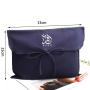 High Quality Blue Cotton Twill Envelope Dust Bag For Handbag Reusable Custom Logo Printed Clothes Shoe Packing Cotton Pouch