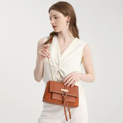 2024 new design trend wholesale fashion shoulder bag women PU leather high quality simple casual handbag