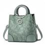 2024 wholesale High Quality glossy women's bags one shoulder crossbody woman PU leather handbags with flower pendant