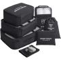 Gelory 7 Set Packing Cubes For Suitcases , Lightweight Travel Luggage Organizer With Shoe Bag & Laundry Bag