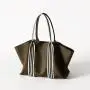 Primeira camada de couro novo nicho design bolsa simples e elegante
