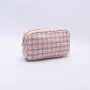 Keymay New Arrival Fashion Plaid Zipper Bag Beauty Organizer Pouch Travel makeup Bag Checkered Cosmetic Bag