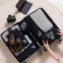 BSCI Factory Compression Packing Cubes Travel Storage Bag Foldable Waterproof Polyester Luggage Suitcase Organizer Set