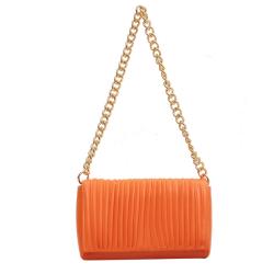 Popular Niche Summer Woman's Bag New Style French Fashion Simple Small Square Pleated Bag Chain Single Shoulder Underarm Bag