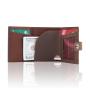Custom Aluminum Pop Up Wallet Crazy Horse Genuine Leather Metal Wallet Slim RFID Blocking Card Holder Wallet