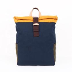 CHANGRONG Custom vintage recycled canvas Top roll rucksack backpack bag