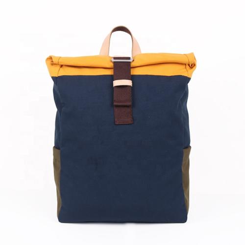 CHANGRONG Custom vintage recycled canvas Top roll rucksack backpack bag