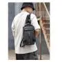 ZF092 New Business Chest Bag Men Fashion Casual Shoulder Messenger Bag Waterproof Nylon Backpack USB Interface