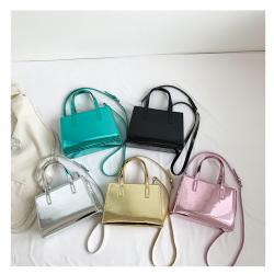 Custom Laser Tote Bag Portable Decorative Zipper Single Shoulder Niche Design Plus Logo Multi-color PU