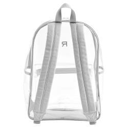Heavy Duty See Through Transparent Large School Bag Book Bag for College Work Travel Sports Beach Clear Backpack
