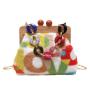 New Fashion Versatile Plush and Western Style Contrast Color Single Shoulder Crossbody Bag