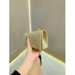 New Fashion Retro Full Diamond Chain Small Square Bag