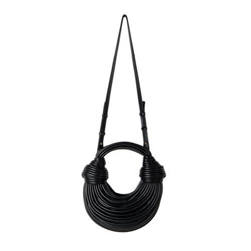 Wholesale New Arrival Novelty Ladies Sling Crossbody Bag Hand Woven Noodle Women Rainbow Clutch