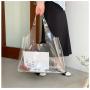Wholesale PVC Transparent Travel Shopping Bag Large Capacity One Shoulder Tote Beach Bag