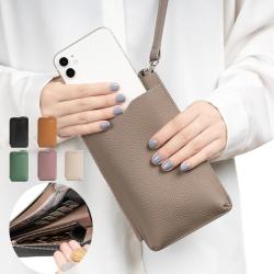 XL171 Imported Genuine Leather Mini Women's Mobile Phone Bag Korean Shoulder Bag Zip Money Clip Crossbody Bag