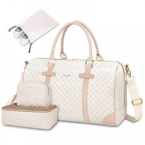 LOVEVOOK 2024 fashion outdoor travel handbags 3pc carry on Bags with shoe pocket Toiletry Weekender travel luggage duffel bags