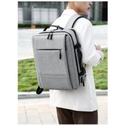 HR766 USB Charge Port Men's Expandable Backpack Fashion Waterproof Leisure Travel Backpack Oxford Business Laptop Backpack