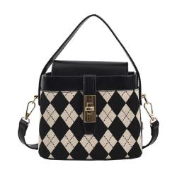 2024 New diamond pattern bucket bag Europe and the United States retro single shoulder cross bag fashion casual handbags