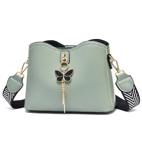Simple large capacity fashionable solid color crossbody bag