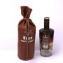 Custom Logo Round Bottom Pu Leather Wine Pouch Luxury Waterproof Leather Bottle Gift Wine Packaging Bag