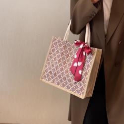 Carrying Large Capacity Canvas Tote Bag Women'S New Student Class Shoulder Bag Fashion  Mommy Bag