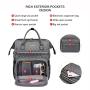 Discount Sale LOVEVOOK Quilted Nylon Elegant Ladies School Travel Backpack Waterproof 15.6 In Large Women's Laptop Backpacks