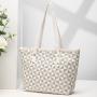 Gelory Luxury Design Triangle Printed Tote Bag Custom Woven Embossed Large Capacity Zipper Tote Handbag