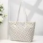 Gelory Luxury Design Triangle Printed Tote Bag Custom Woven Embossed Large Capacity Zipper Tote Handbag