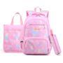 New schoolbag for primary school girls Hot Pink Color Bags Book Bag Fashion Design Backpack Set