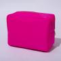 Stock Christmas Gift Hot Pink Jumbo Monogrammed Nylon Waterproof Patches Toiletry Bag Embroidered Makeup Large Toiletry Bag