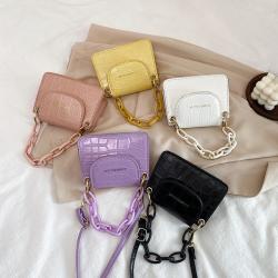 Fresh Girl Mini Handbag Fashion Korean Single Shoulder Messenger Bag Small Stone Bags for Girls Purses